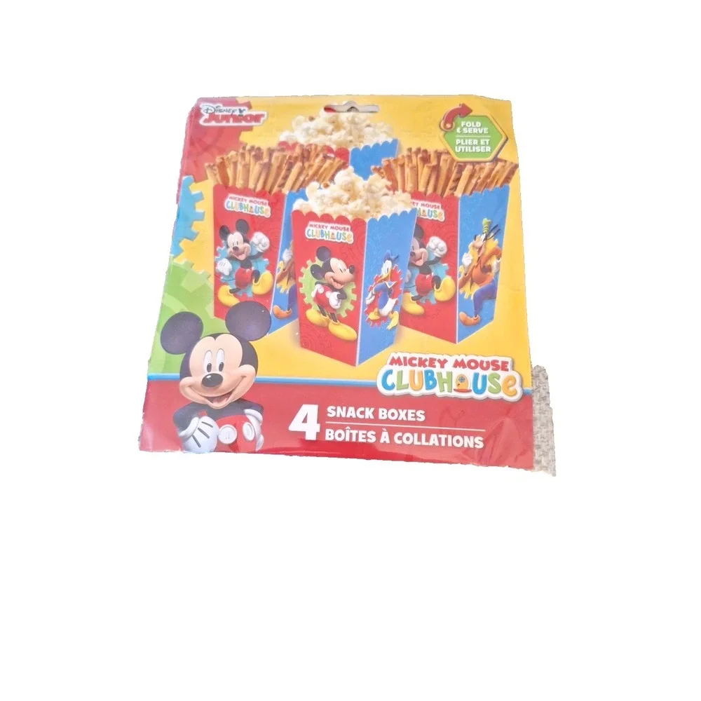 Disney Mickey Mouse Party- 4 Snack Boxes